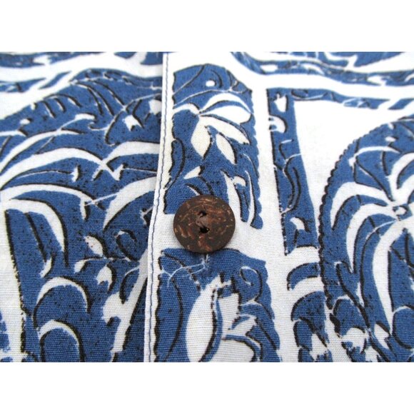 Vtg 90s Avi Kahala Hawaiian Shirt Mens Large Button Up Handcrafted Rayon Linen - Picture 9 of 13